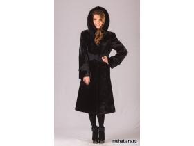 Меховое приталенное женское пальто Модель 099