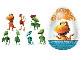 Шоколадное яйцо с игрушкой «Поезд динозавров»