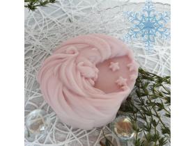 Месяц - Дед Мороз сиреневый - мыло 001587