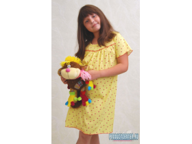 Сорочка ночная детская Flammber M006 «клубнички на желтом»