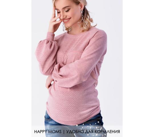 Фото 5 свитер для беременных и кормящих розовый 2019