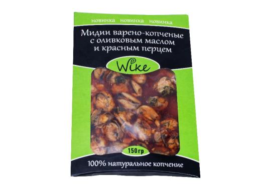 Фото 10 Мидии варёно-копчёные с оливковым маслом и красным перцем 150 гр. 2019