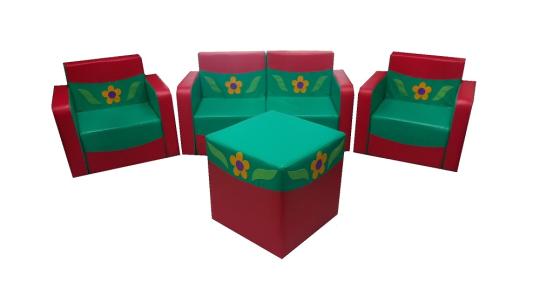 Фото 25 Детская игровая мебель Аленький цветочек красный / зеленый 2022