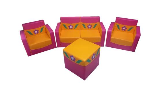 Фото 27 Детская игровая мебель Аленький цветочек розовый / желтый 2022