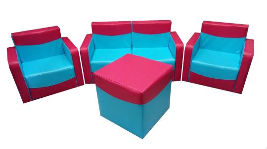 Фото 34 Детская игровая мебель Кристи красный / голубой 2022