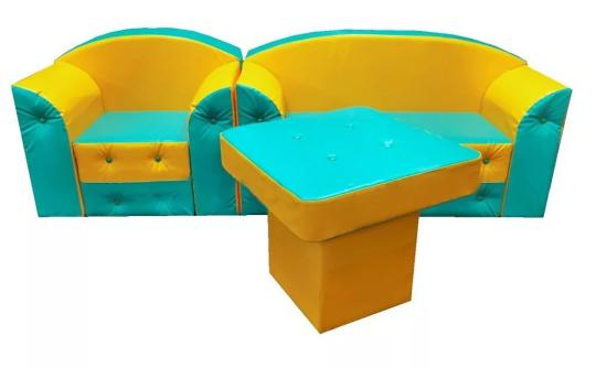 Фото 41 Детская игровая мебель Гулливер зеленый / желтый 2022