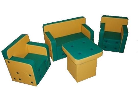 Фото 67 Детская игровая мебель Комфорт зеленый / желтый 2022