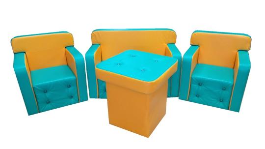Фото 68 Детская игровая мебель Комфорт св.зеленый / желтый 2022