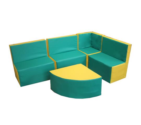 Фото 85 Детская игровая мебель Зиг-заг зеленый / желтый 2022