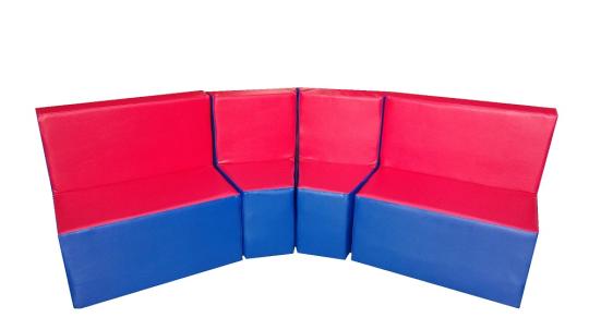 Фото 87 Детская игровая мебель Уютный уголок синий / красный 2022