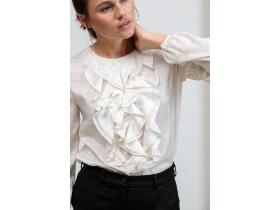 Блуза женская с рюшами в клетку
