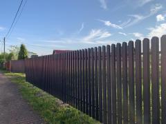 Фото 1 Забор из металлического евроштакетника, г.Москва 2022