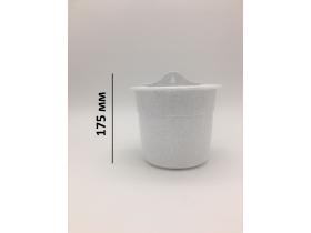 Кашпо настенное 2 литра, цвет белый мрамор