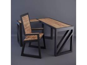 Стол металлический со стульями