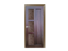 Фото 1 Дверь остеклённая, массив сосны Модерн №2 ДГО дуб 6, г.Арамиль 2023