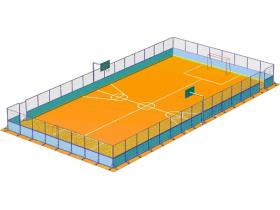 Универсальная спортивная площадка 20х40 м.