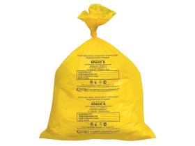 Пакеты для медицинских отходов 60 л класс Б желтые
