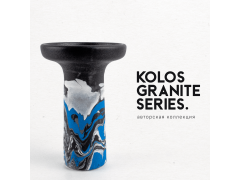 Фото 1 Керамическая кальянная чаша Kolos Granite Series, модель чаши Grown, цвет чёрный blue 2024